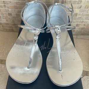 Giuseppe zanotti silver sandal